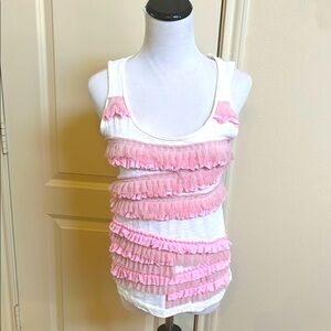 Banana Republic pink white tank